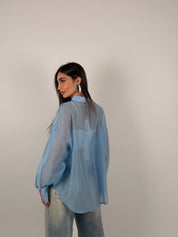 Camicia semivelata oversize