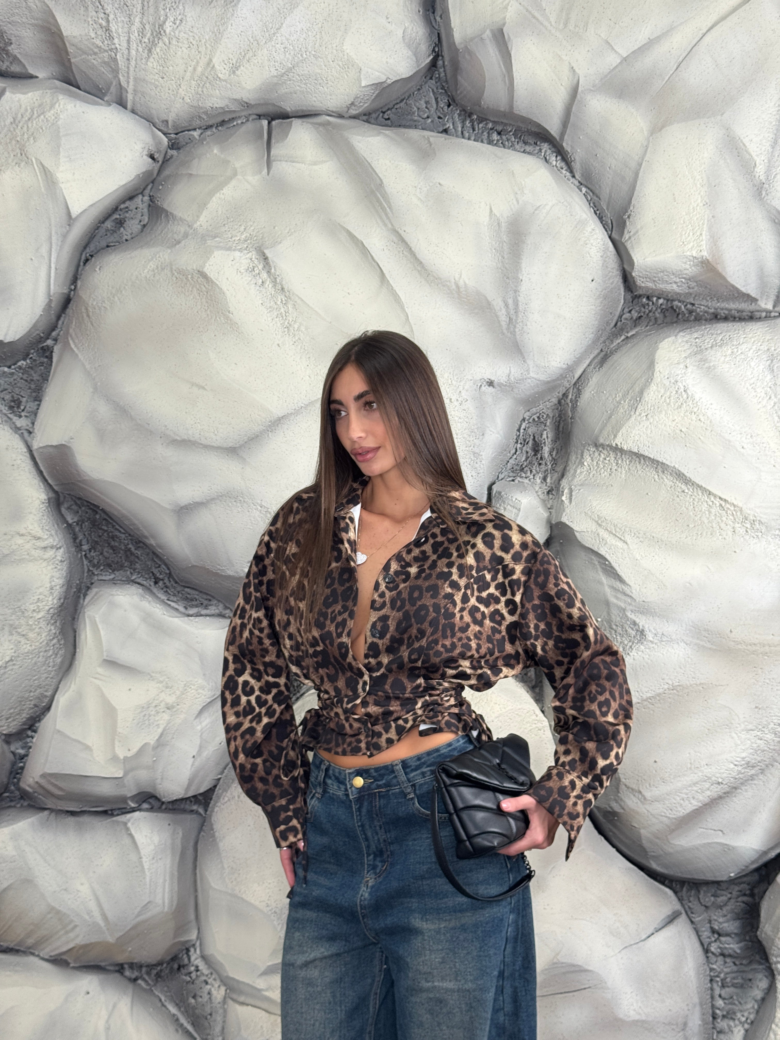 Camicia stringhe fantasia