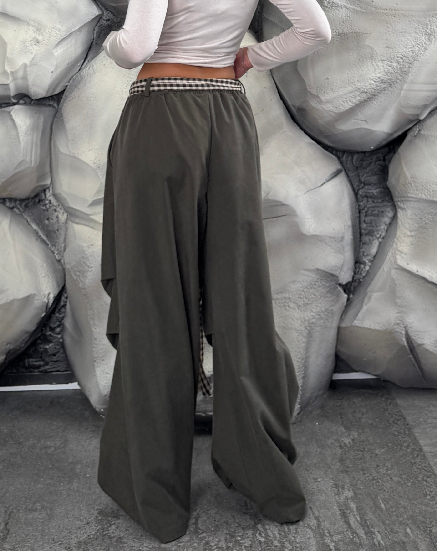 Pantalone cintura quadri