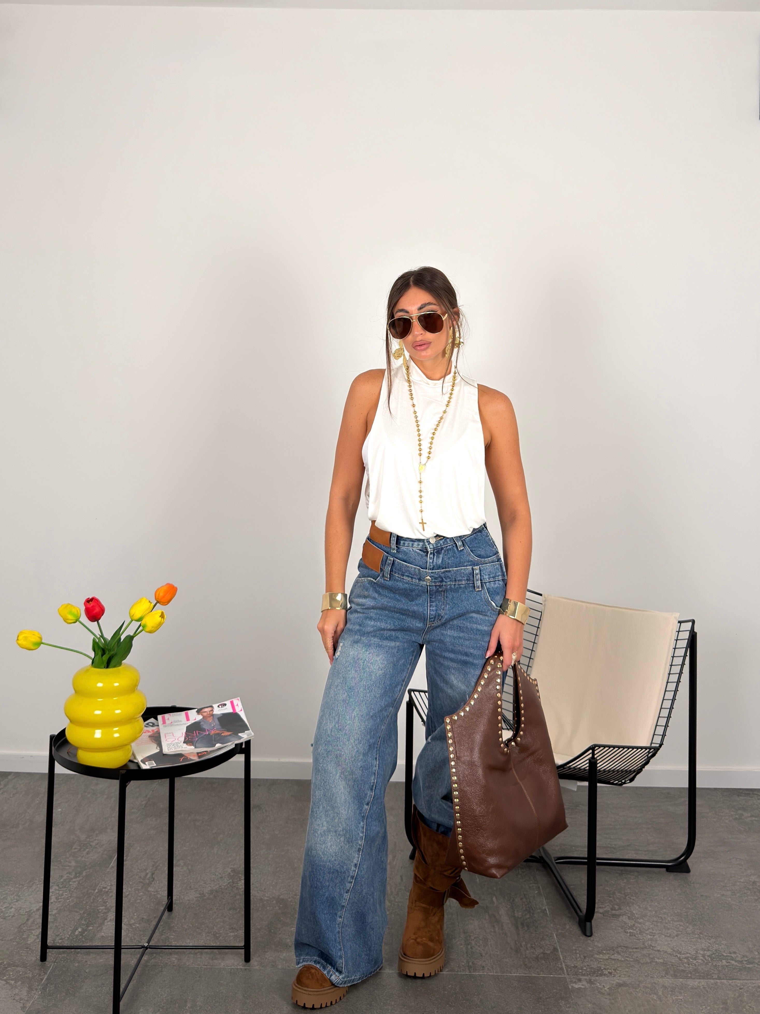 Jeans doppio bustino