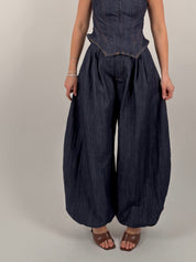 Jeans ballon tessuto fermo