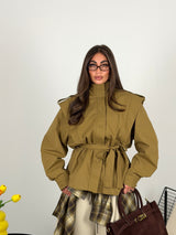 Giacca trench con cintura in vita