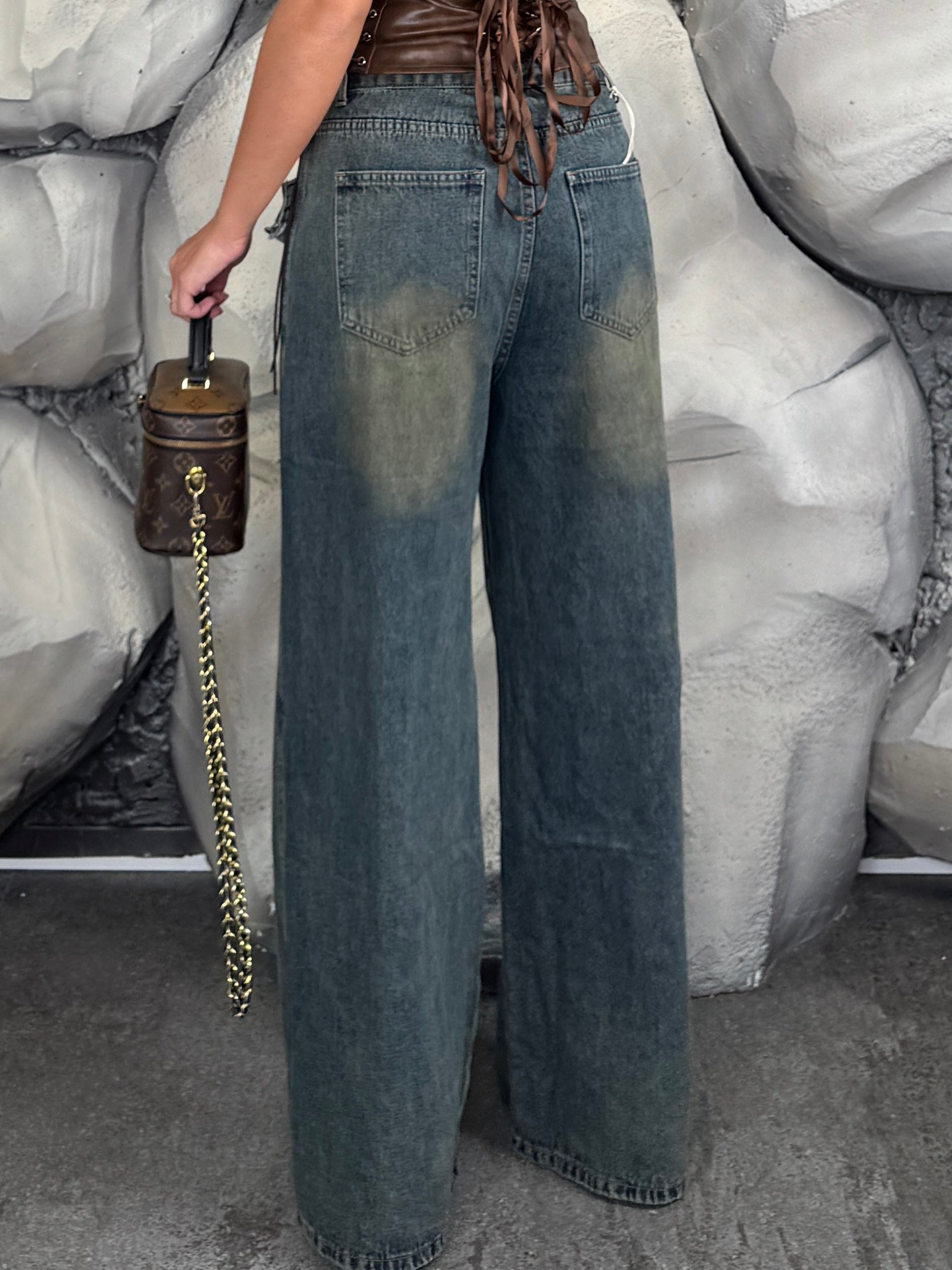 Jeans chiusura trasversale