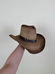 Cappello cuoio marrone