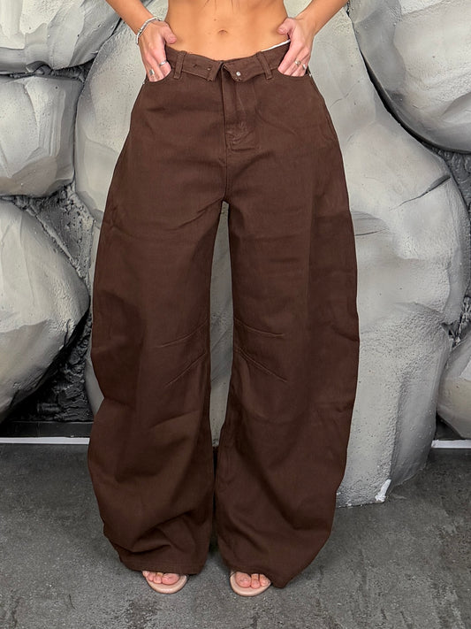 Jeans Risvolto brown