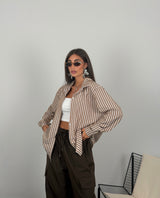 Camicia a righe 100% cotone