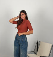 Maglia 3/4 con colletto
