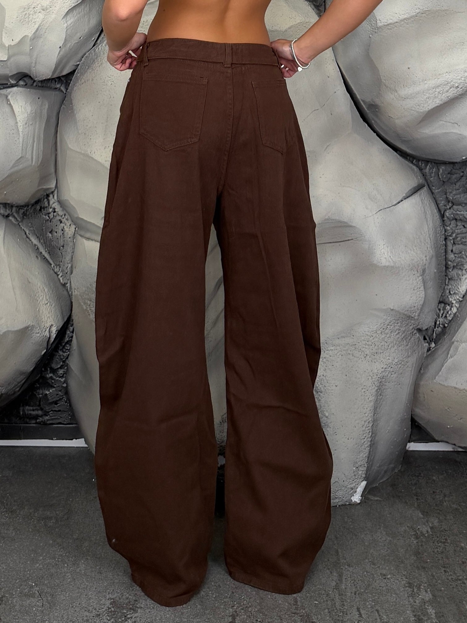 Jeans Risvolto brown