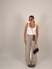 Pantalone 100% lino