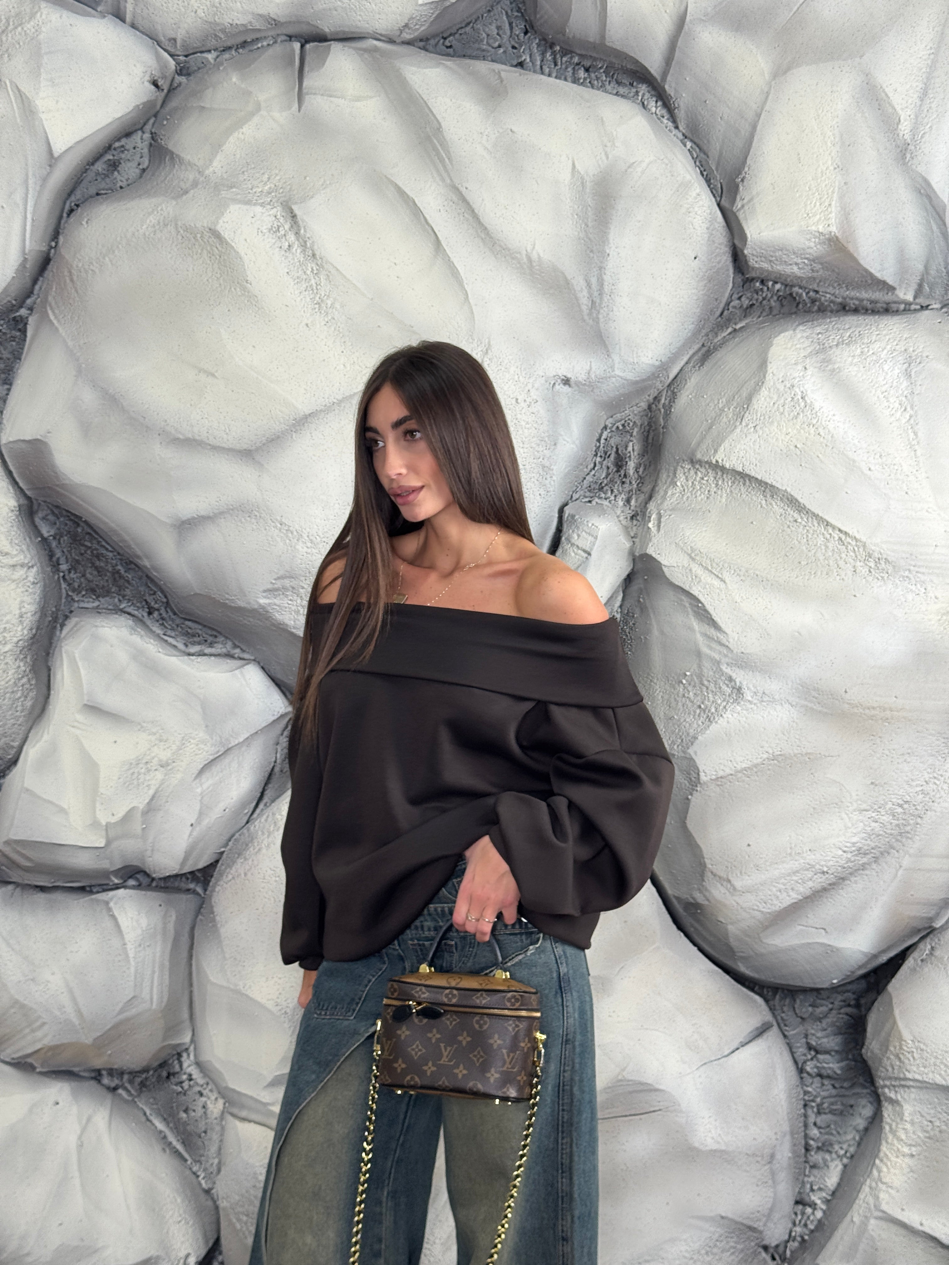 Felpa scollo a barca