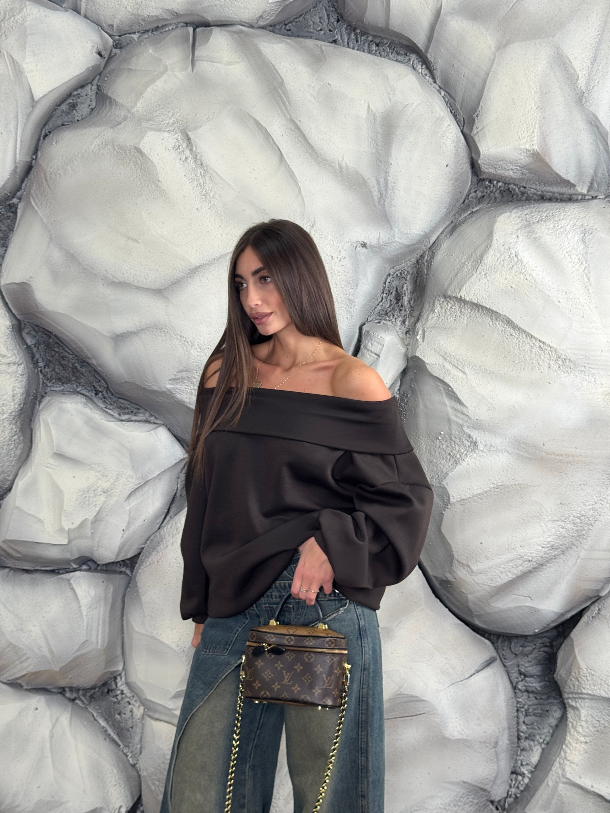 Felpa scollo a barca