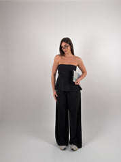 Completo top fascia e pantalone palazzo