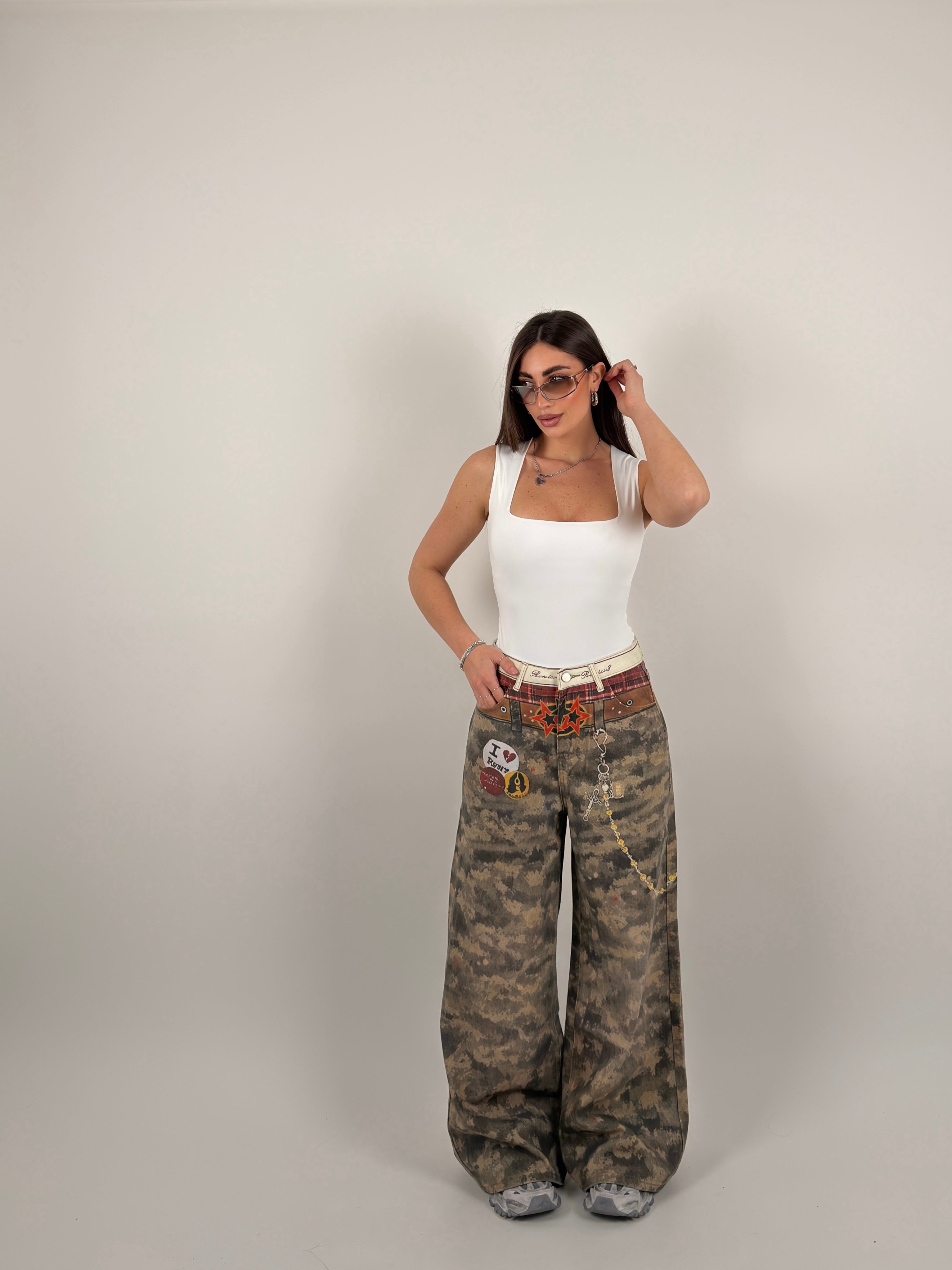 Jeans glamour mimetico