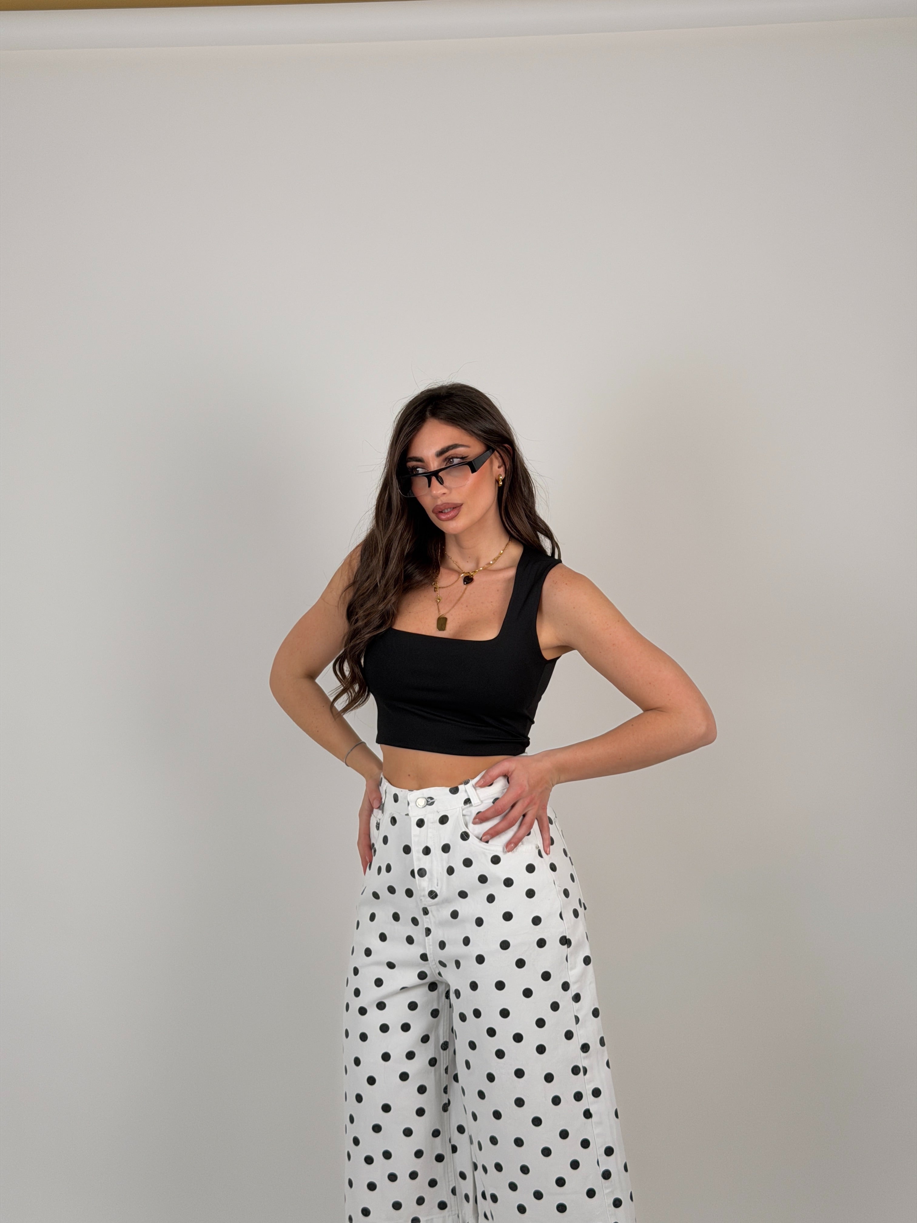 Top scollo quadrato