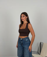 Top scollo quadrato