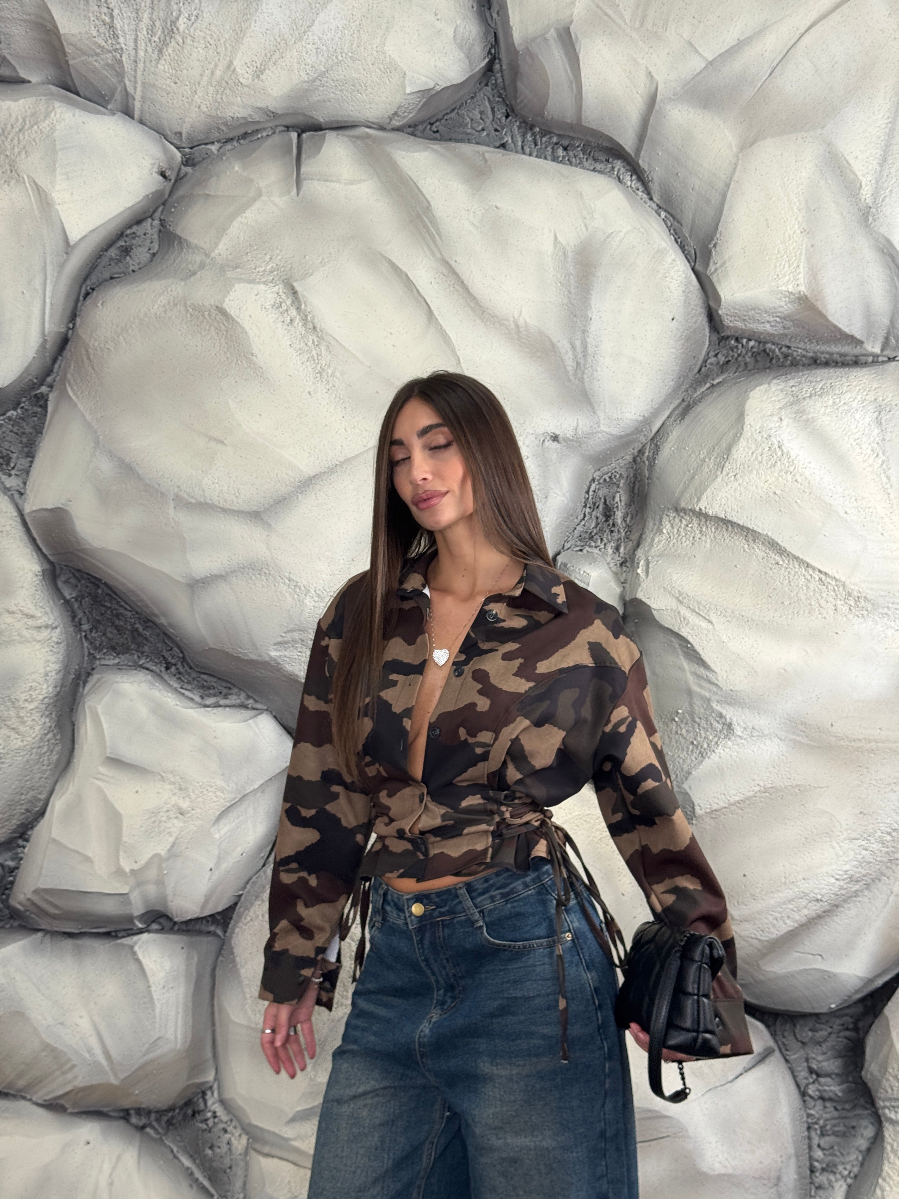 Camicia stringhe fantasia