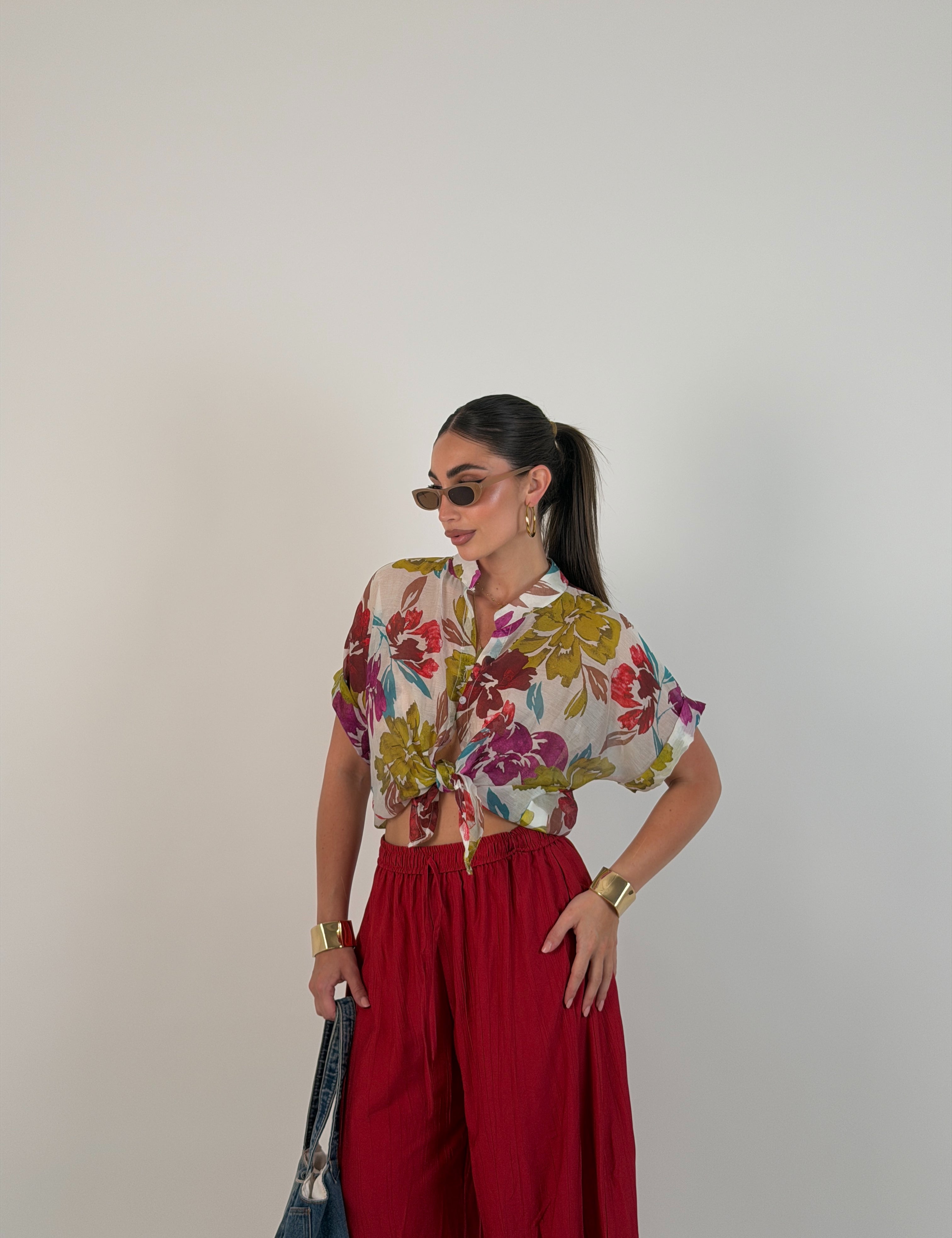 Camicia fantasia velo