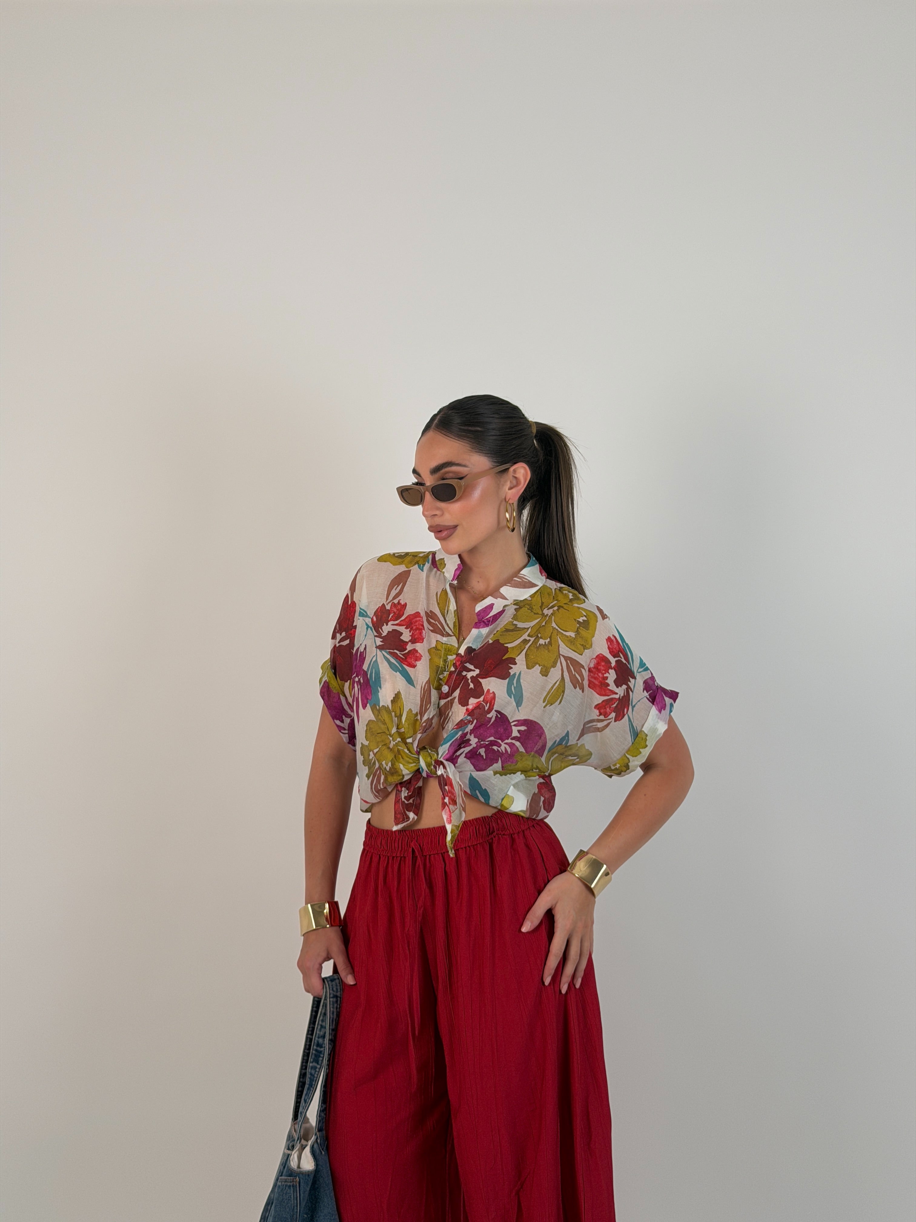 Camicia fantasia velo