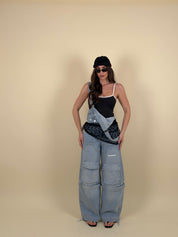 Salopette Denim chiaro 4in1