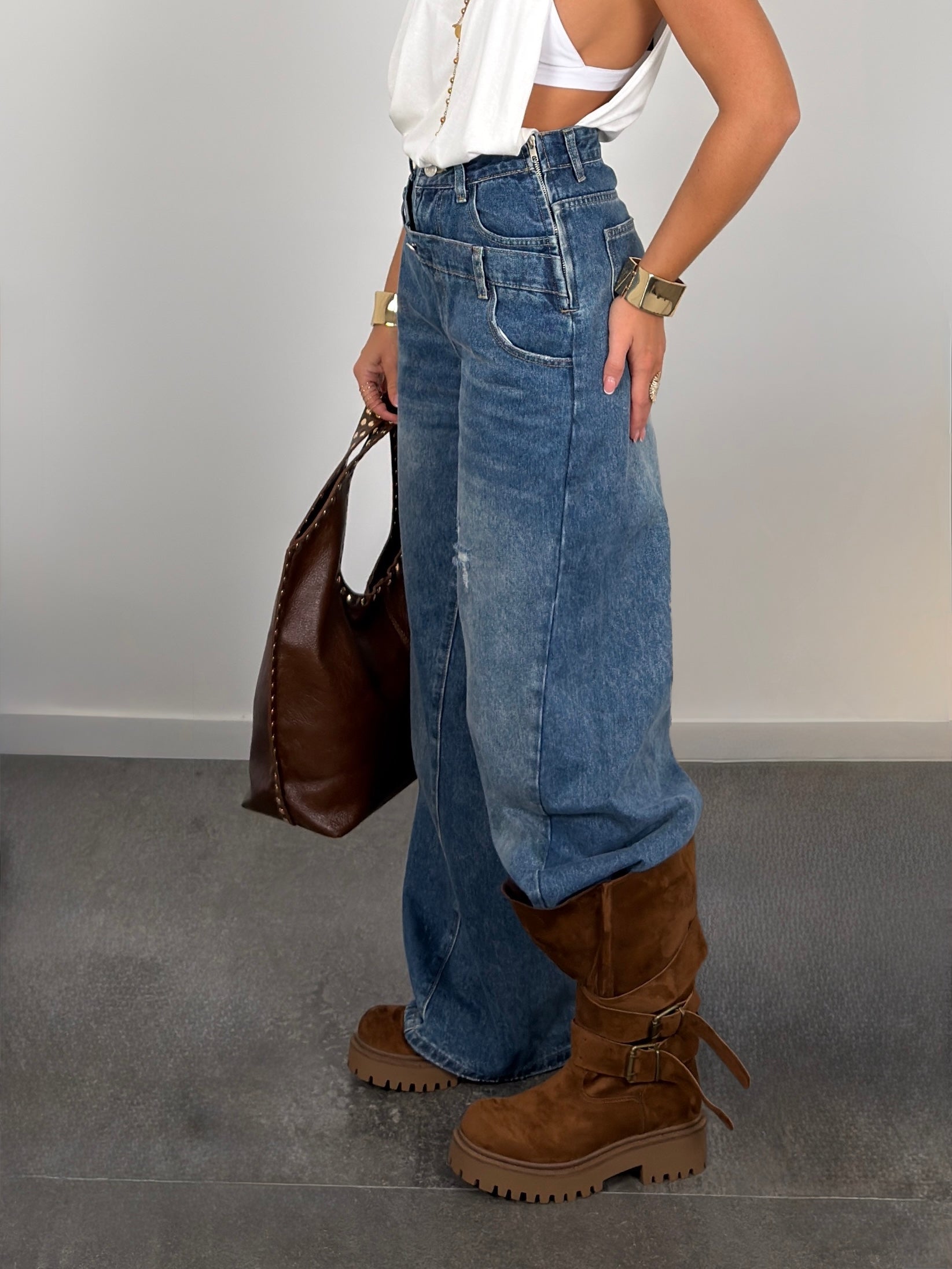 Jeans doppio bustino
