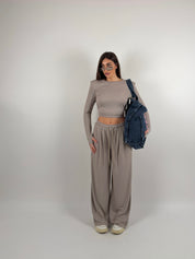 Completo in maglia a costine