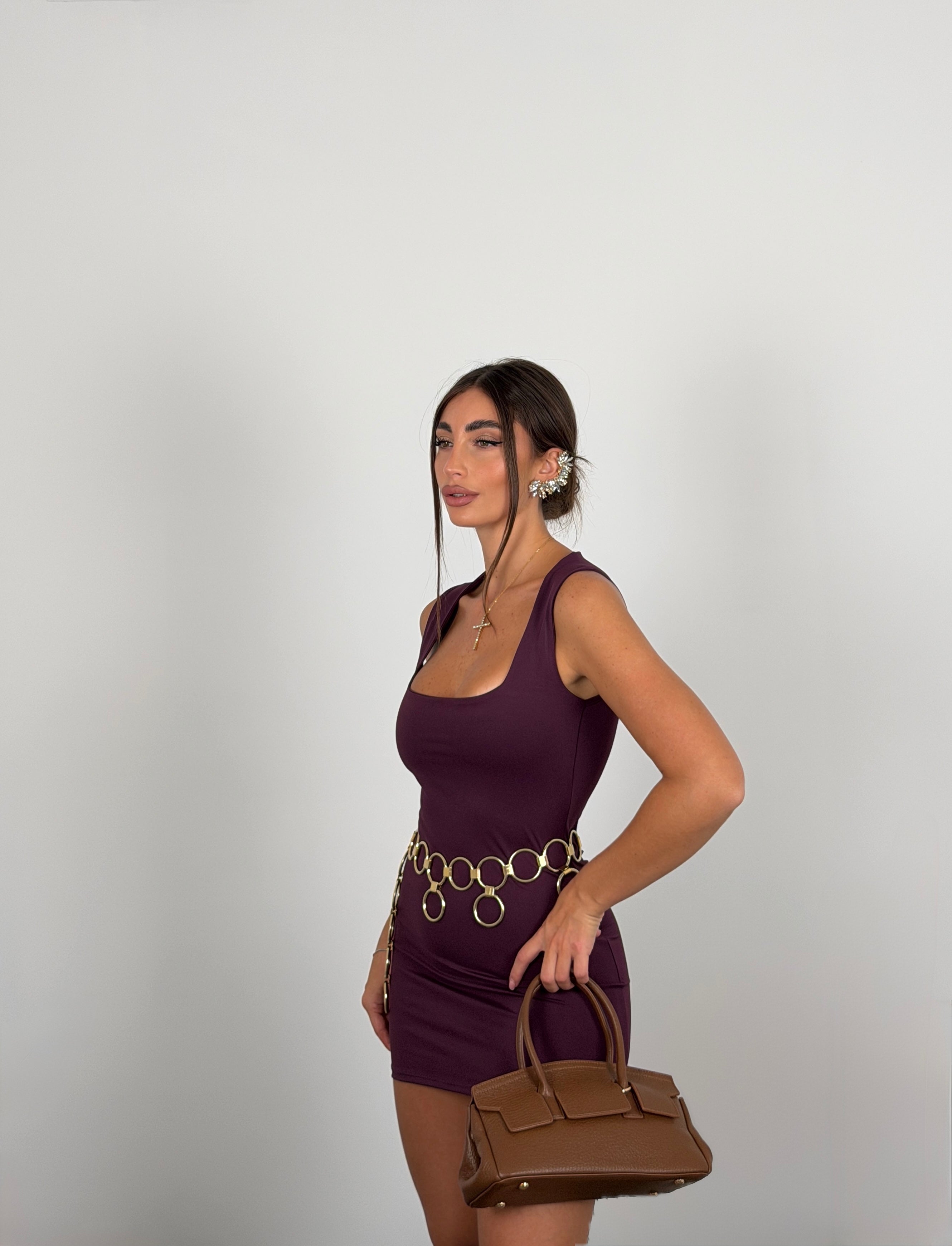 Mini dress scollo quadrato