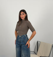 Maglia 3/4 con colletto