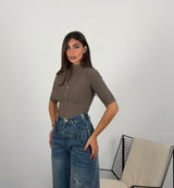 Maglia 3/4 con colletto