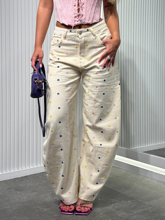 Jeans FIORI panna