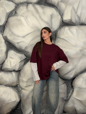 Longsleeve maniche a righe