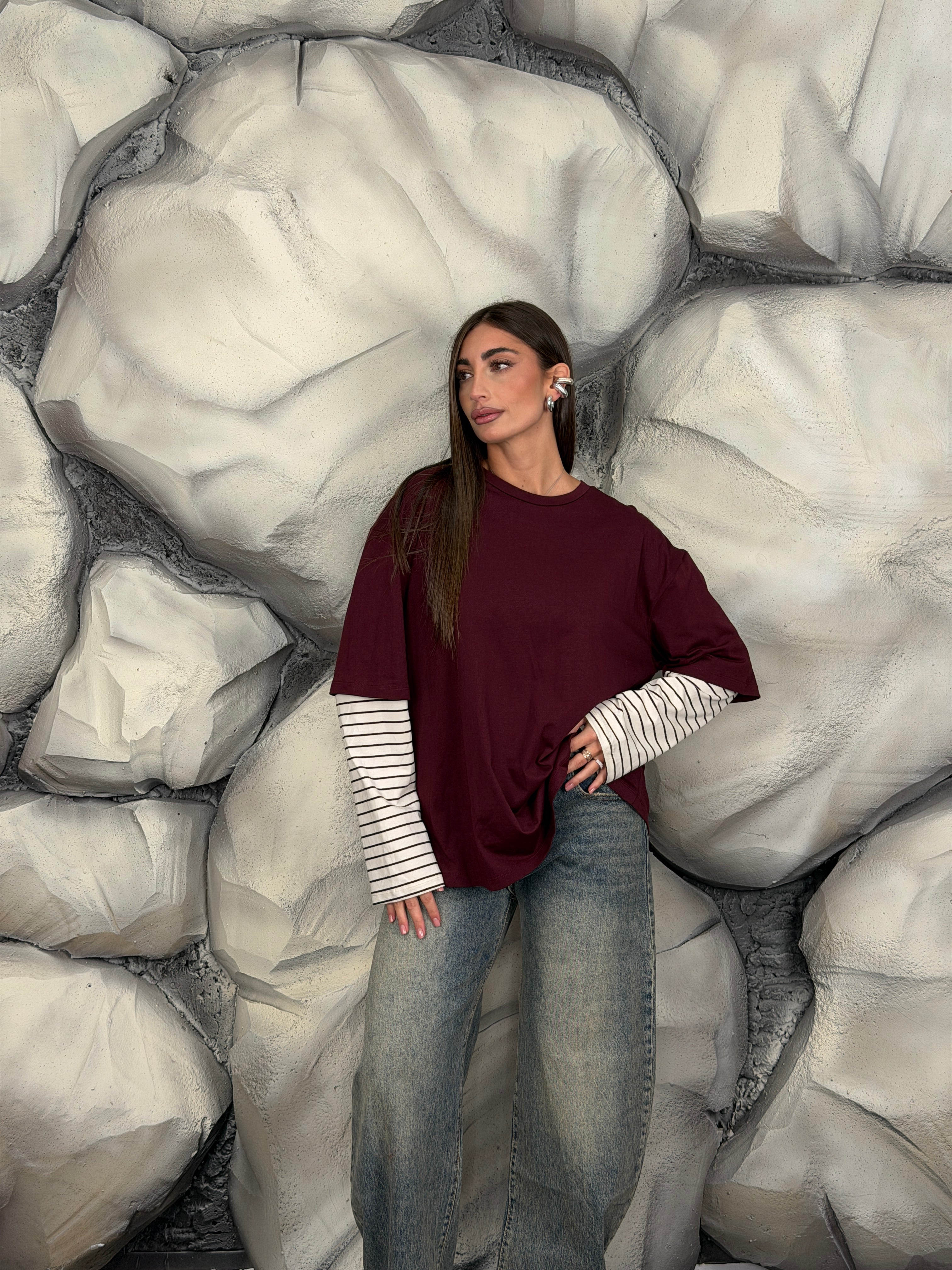 Longsleeve maniche a righe