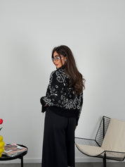 Maglione bandana con zip