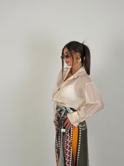 Camicia semivelata oversize