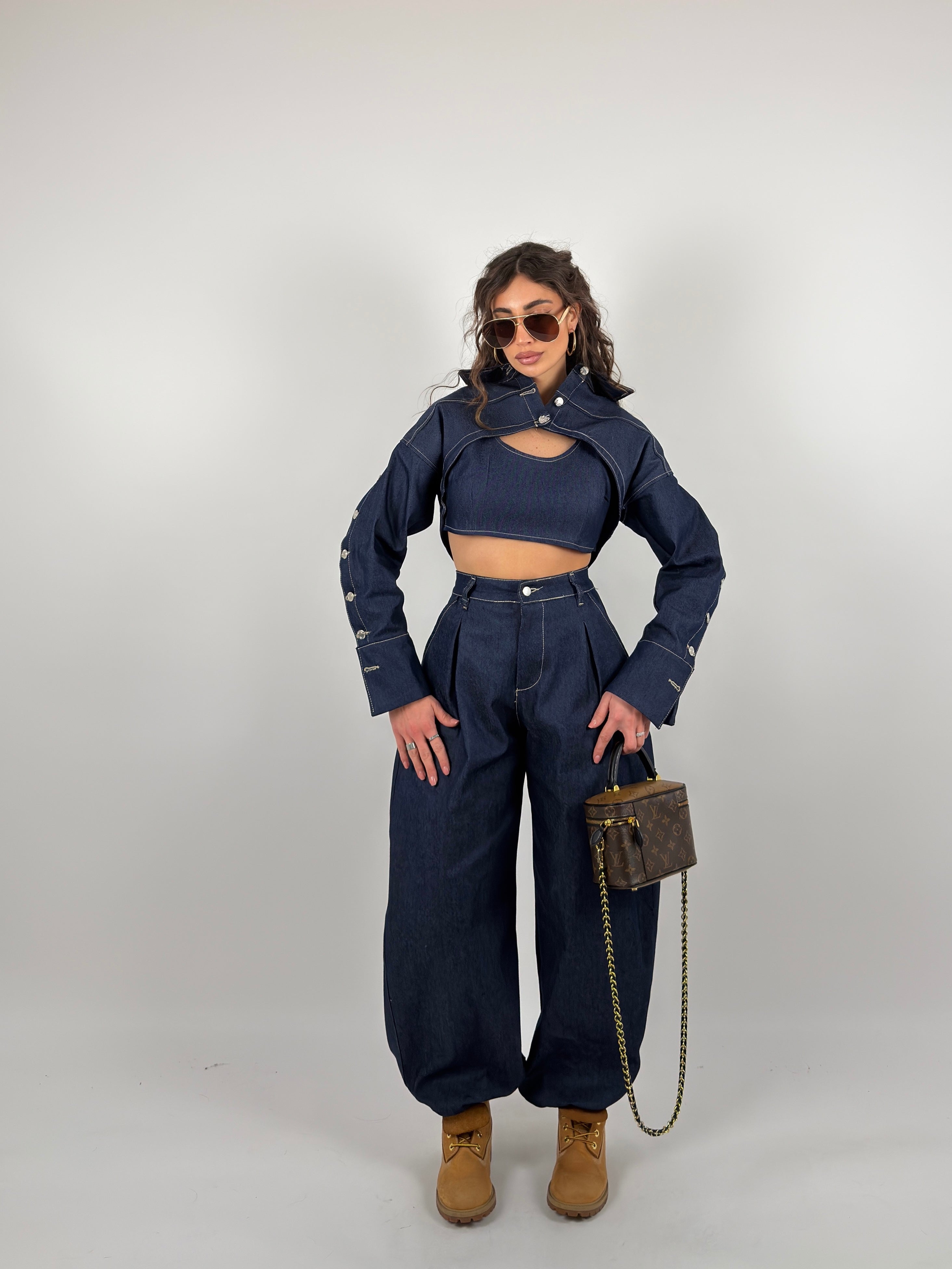 Completo denim tre pezzi