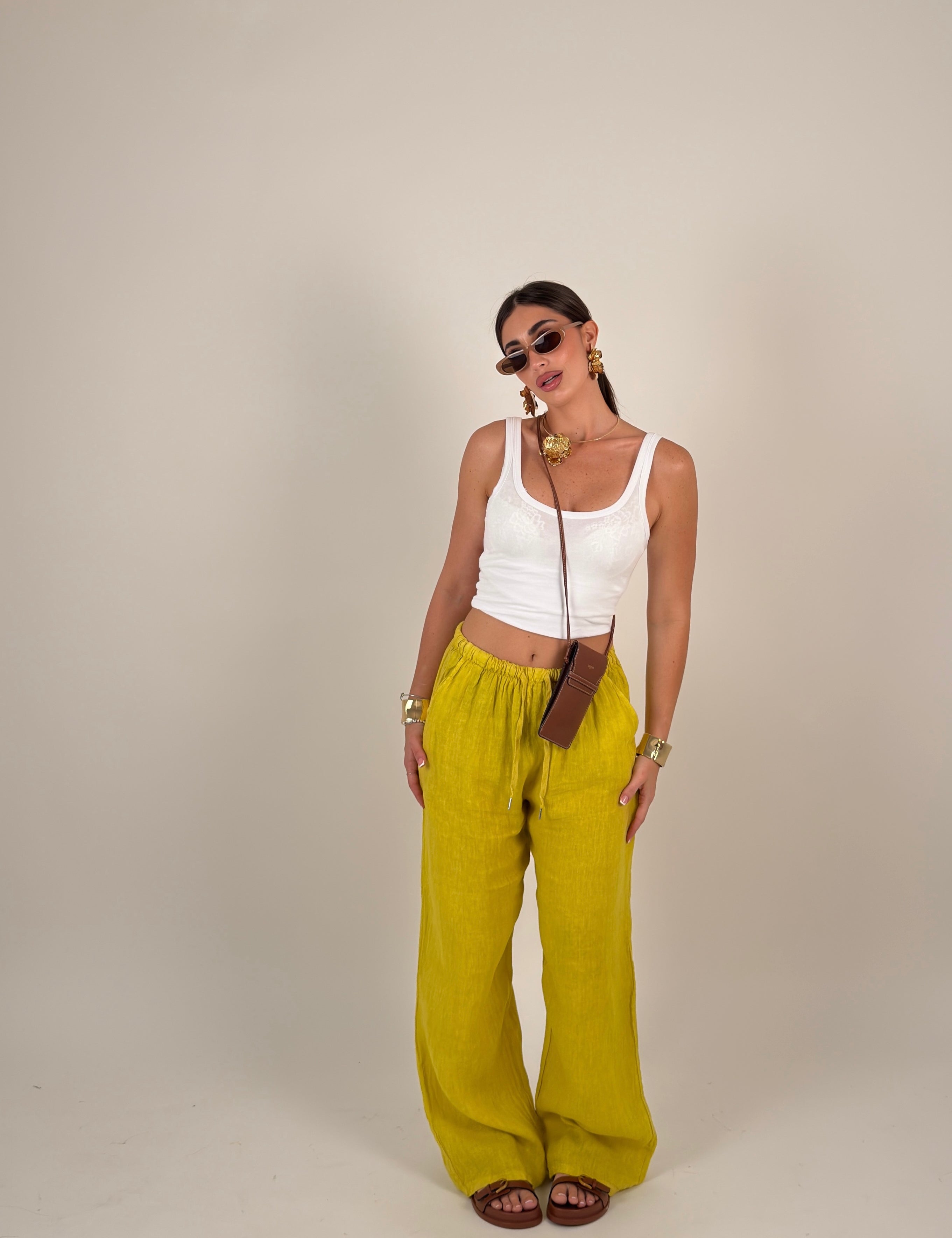 Pantalone 100% lino