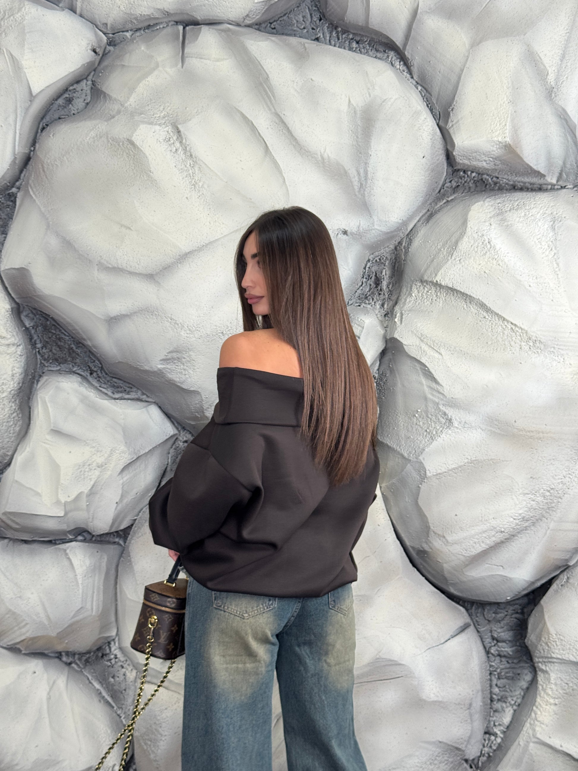 Felpa scollo a barca