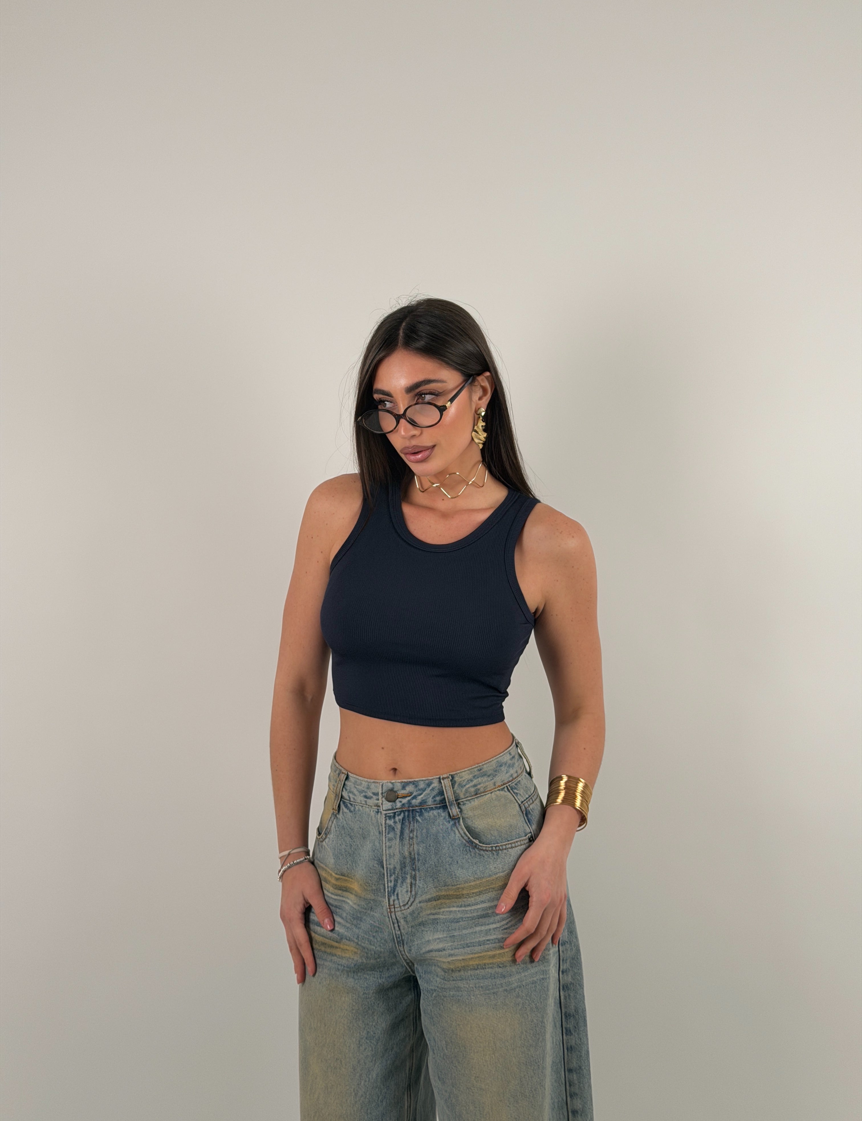 Top basic crop a costine