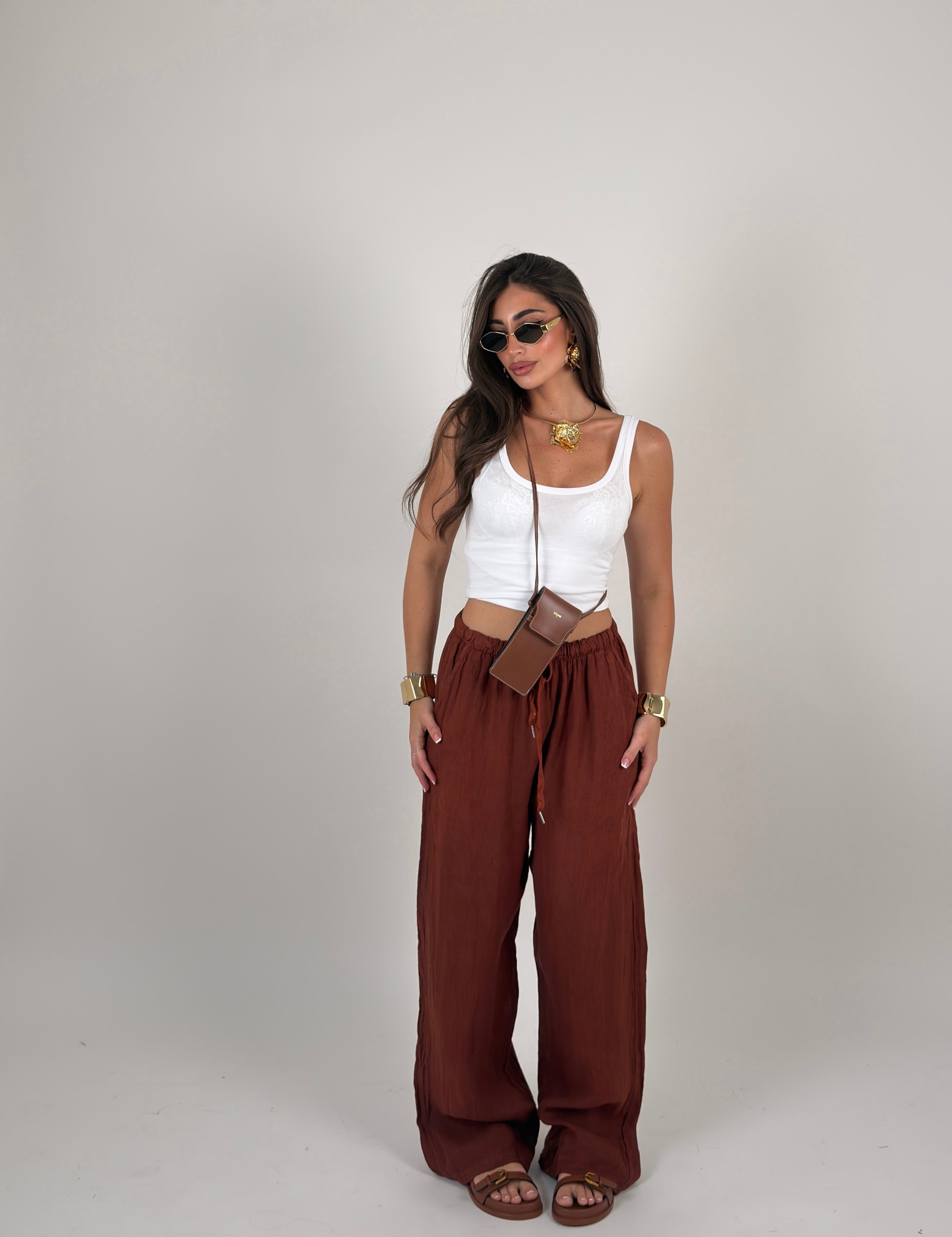 Pantalone 100% lino