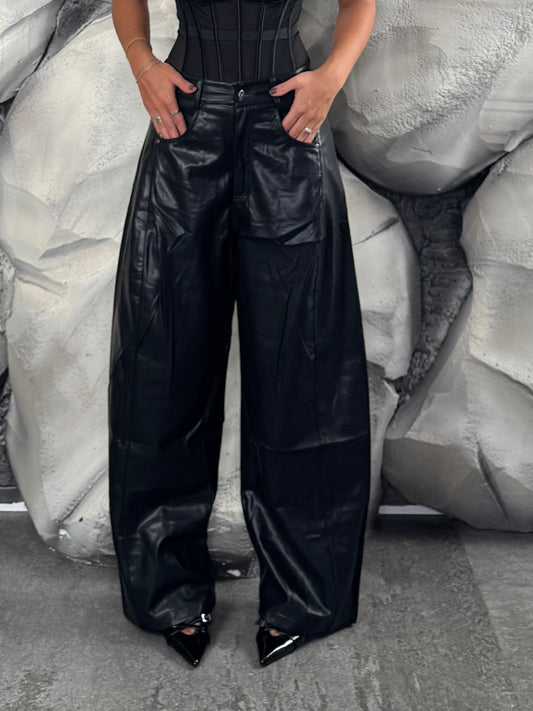 Pantalone ecopelle ballon