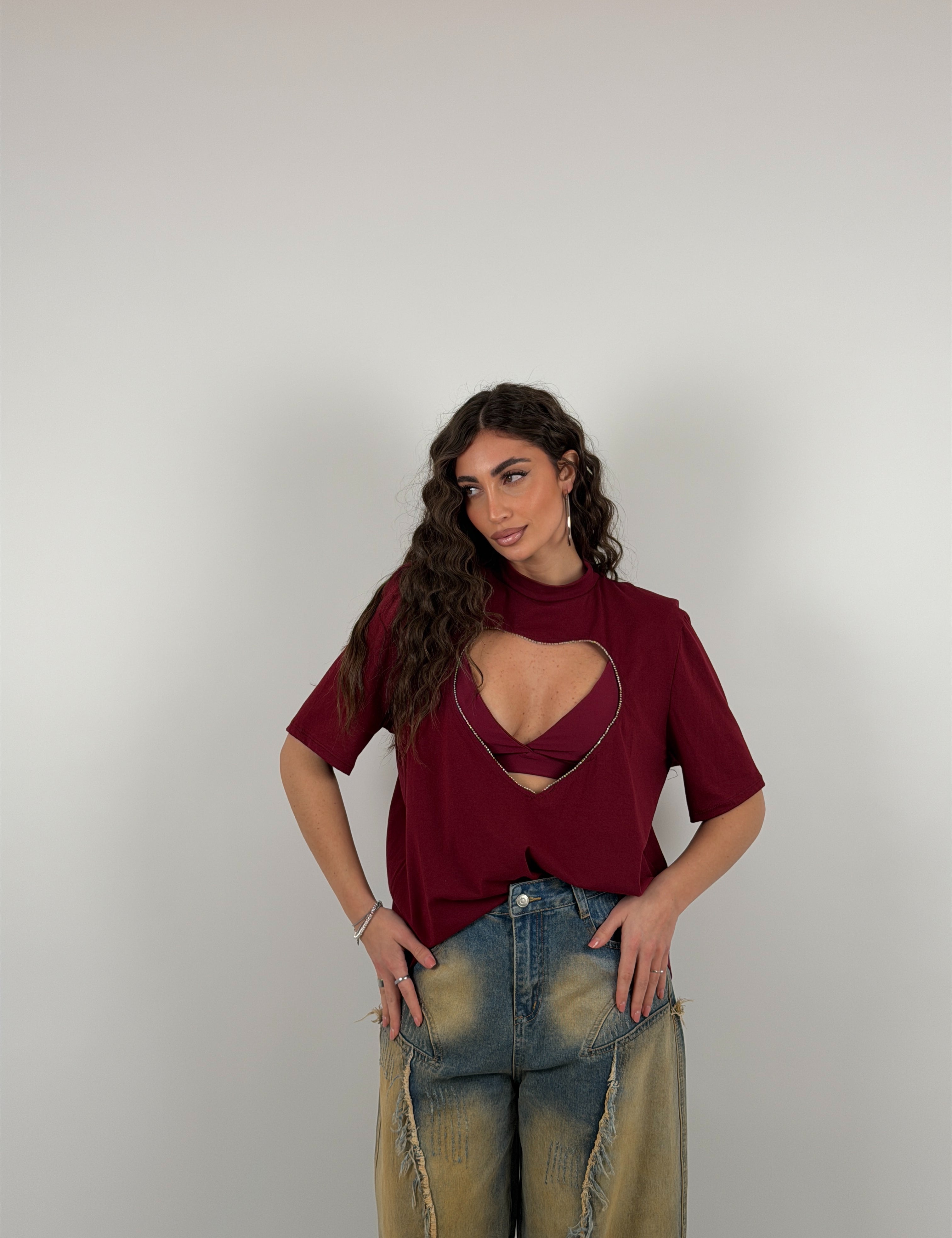 Maglia con apertura cuore