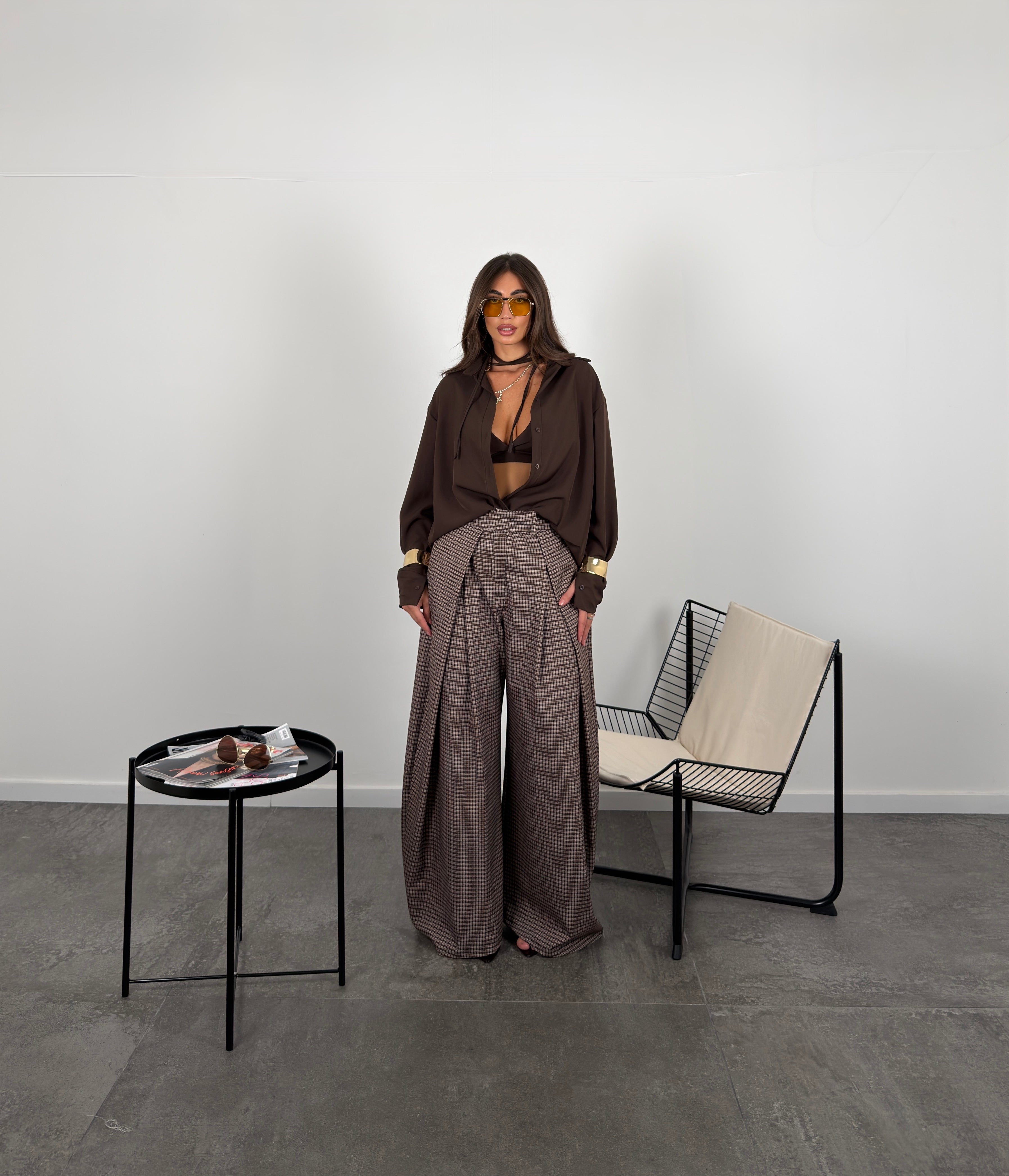 Pantalone corinne quadri