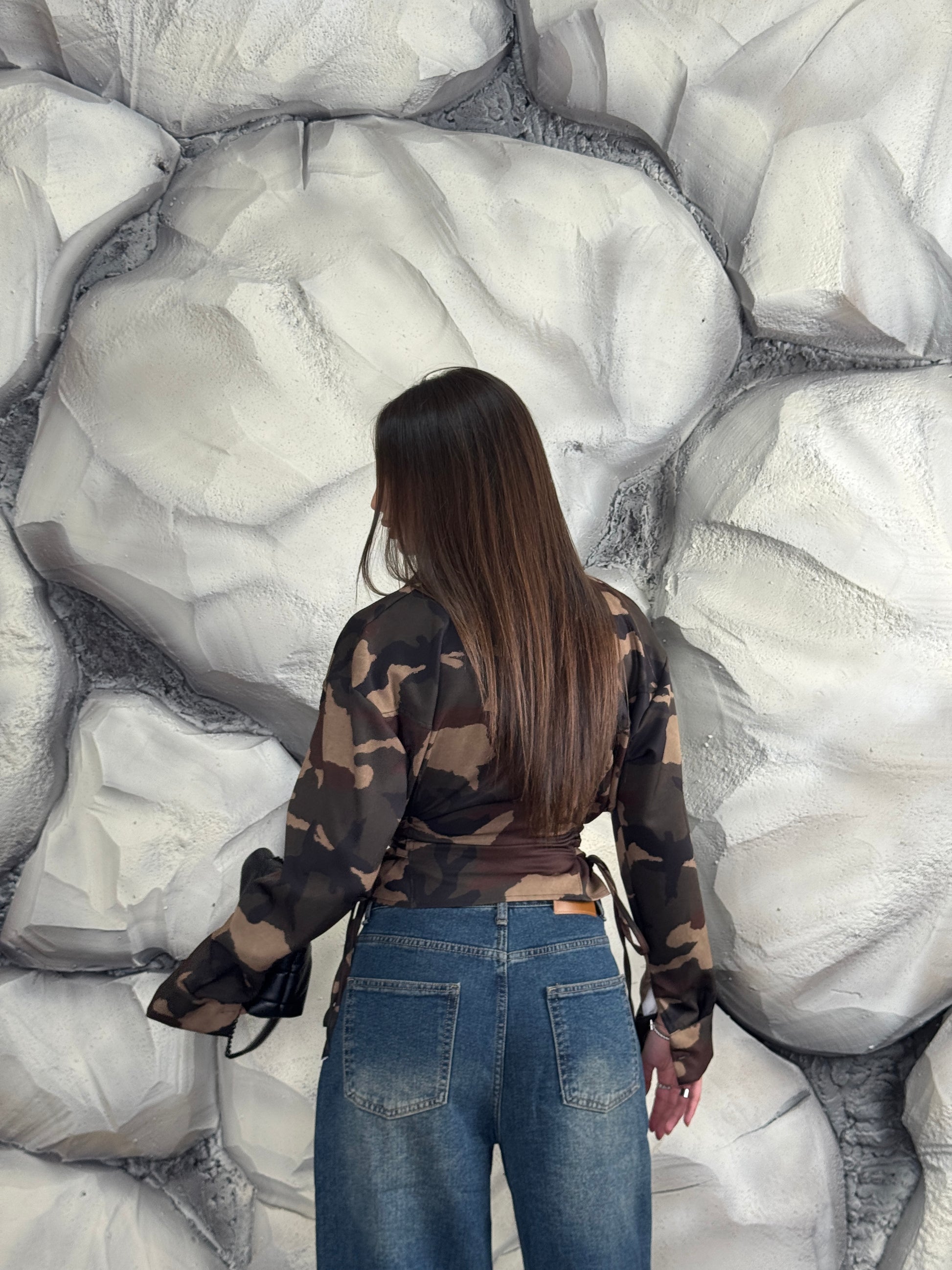 Camicia stringhe fantasia