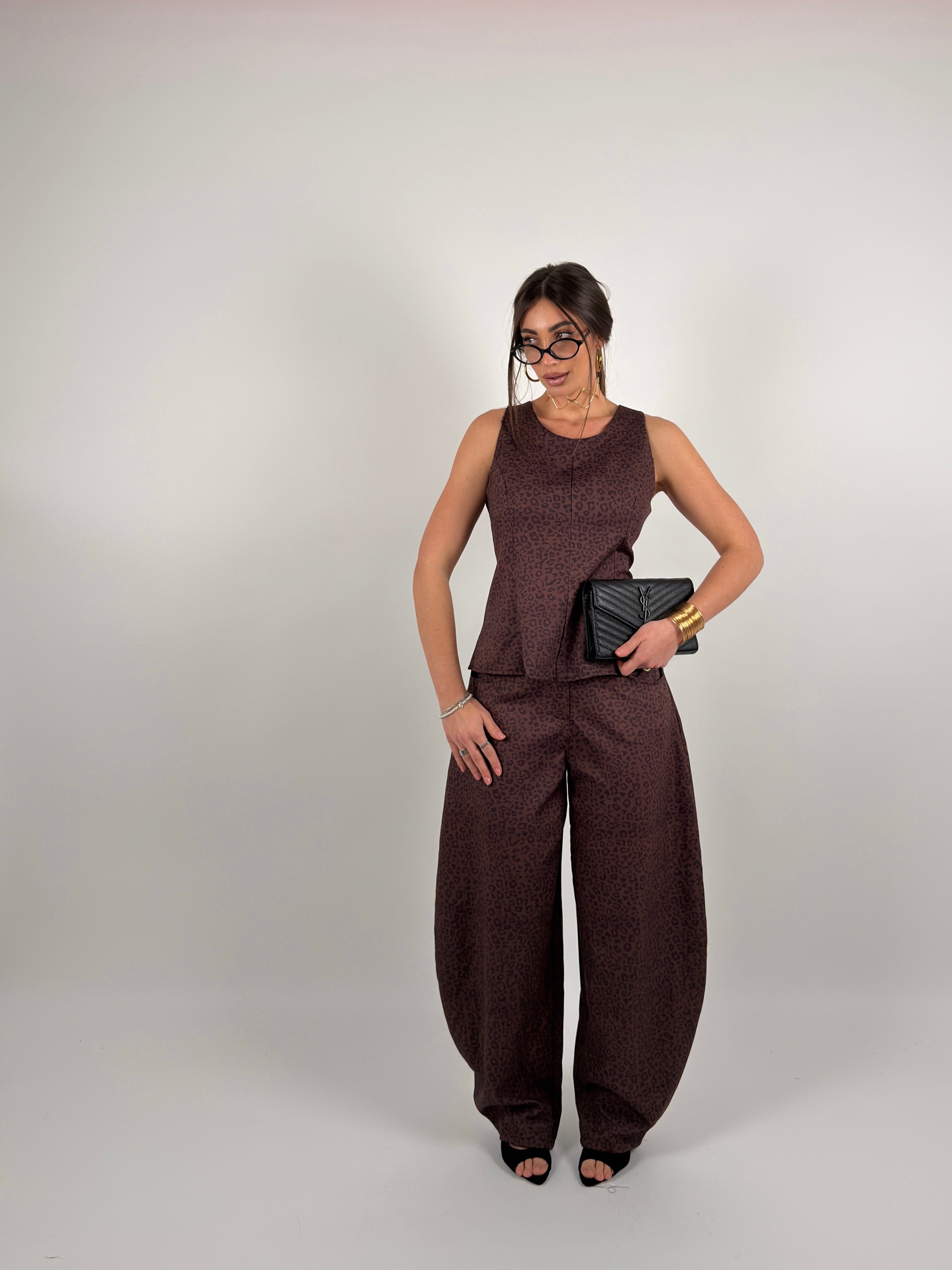 Completo ballon leopardato