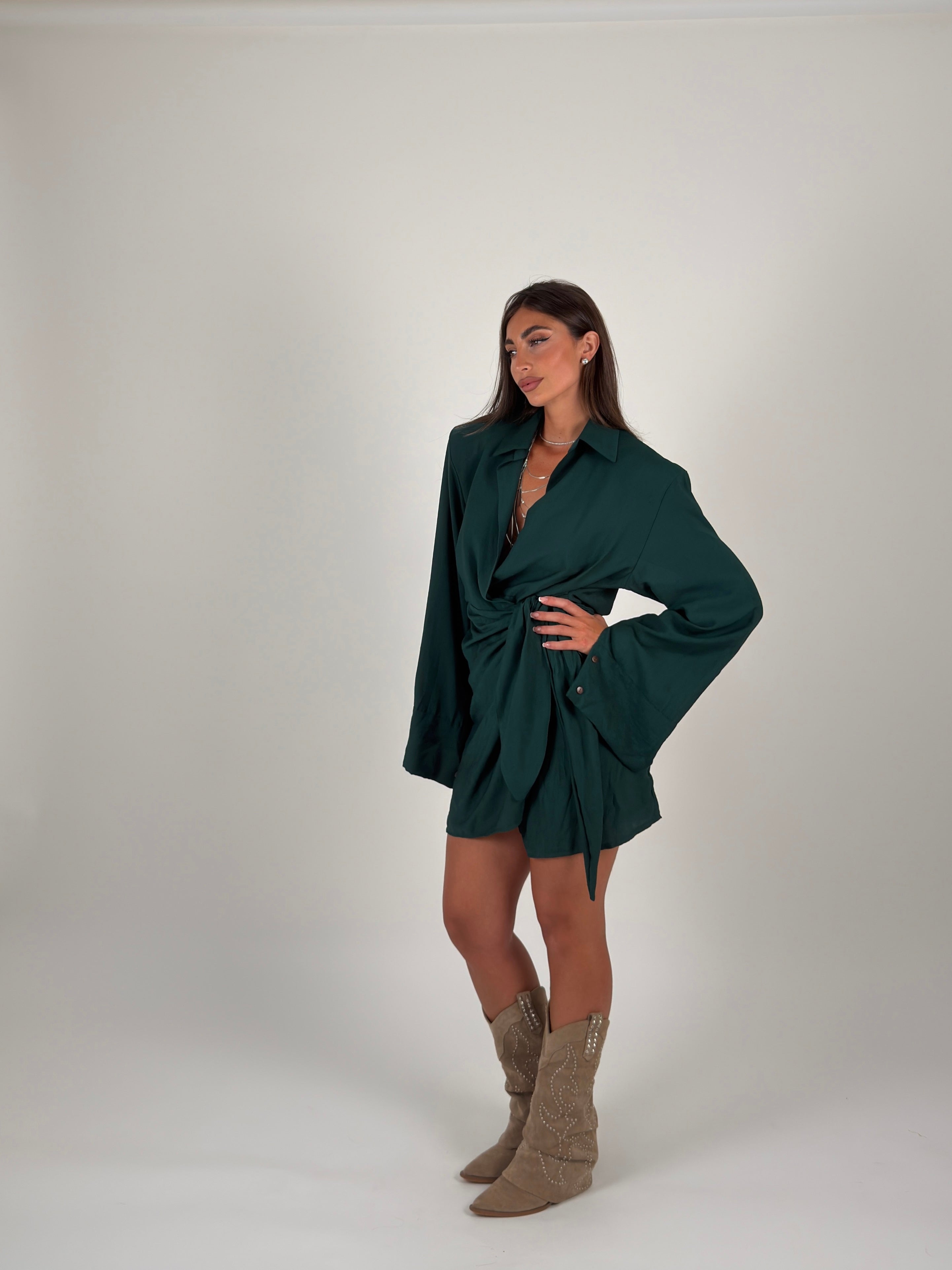 Vestito portafoglio semplice corto