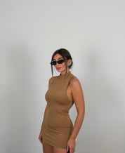Mini Dress giromanica, mezzocollo