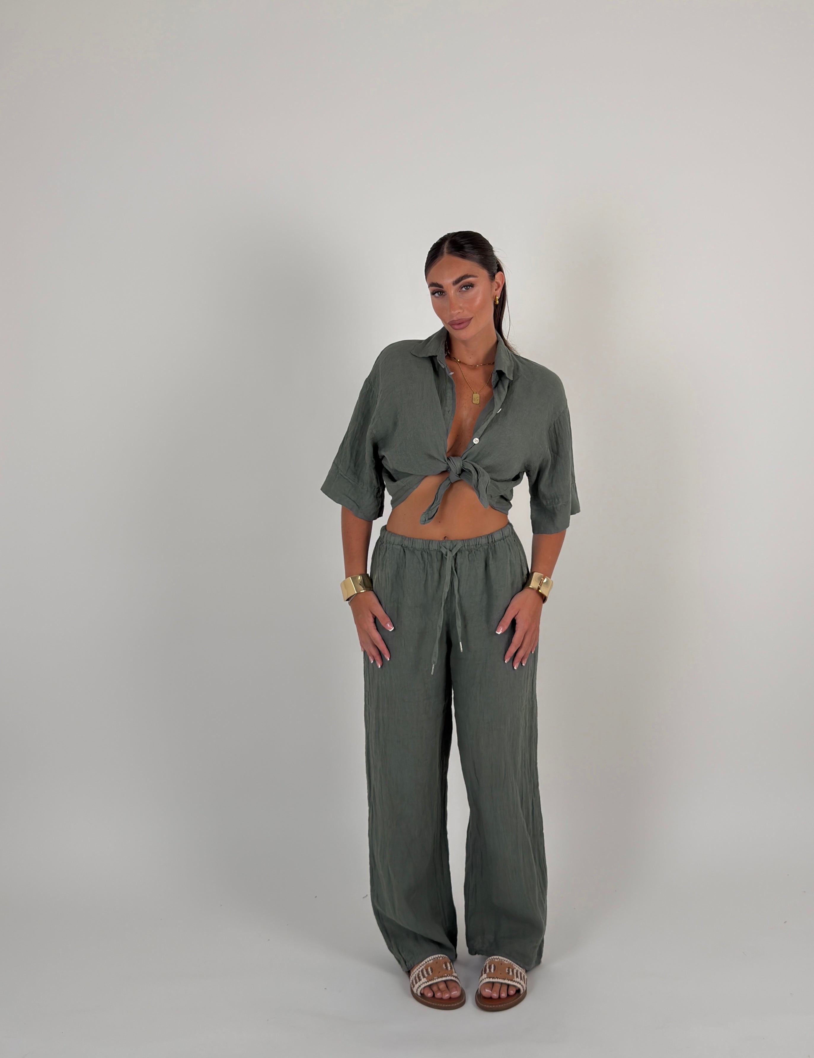 Pantalone 100% lino
