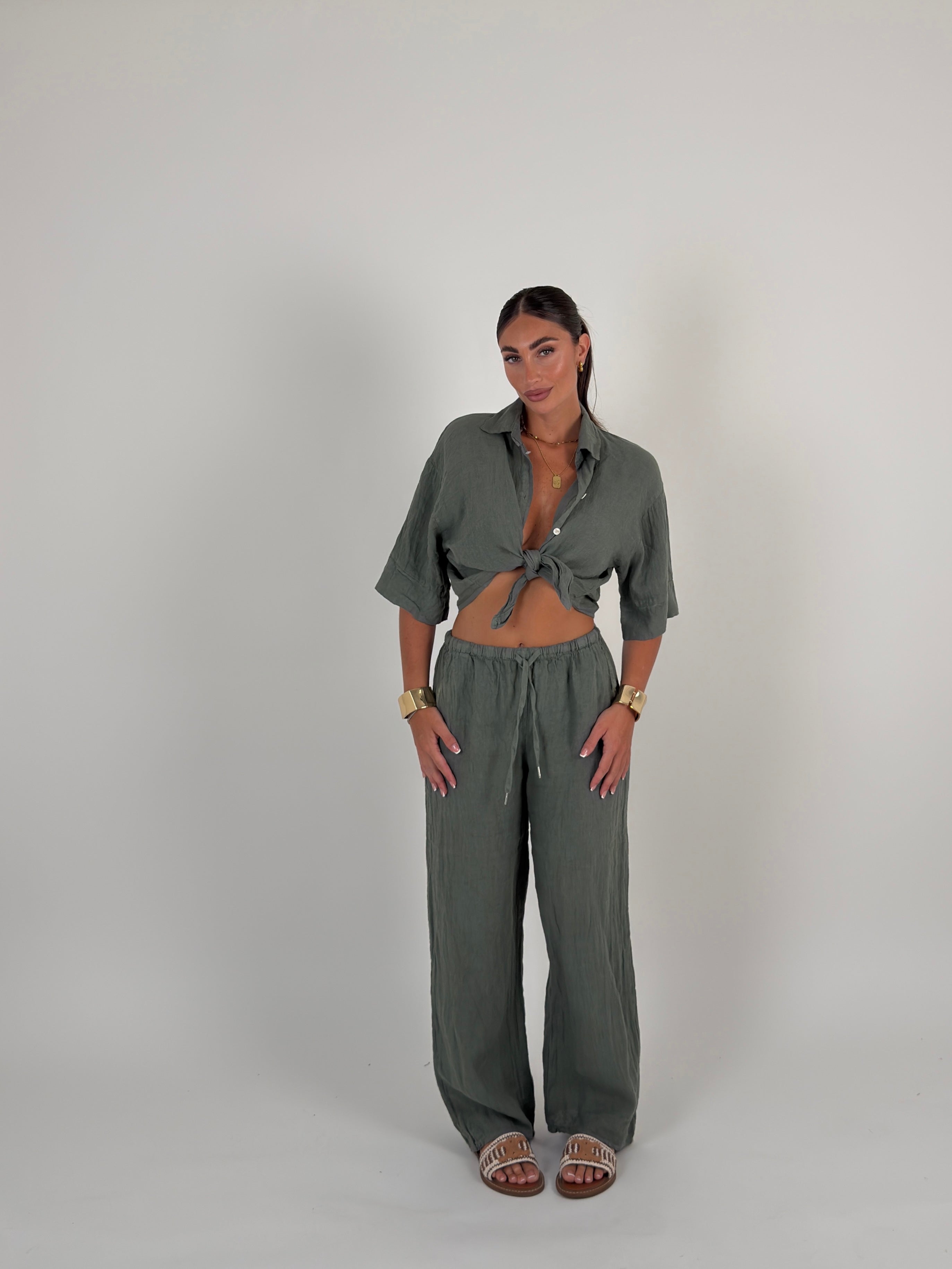 Pantalone 100% lino