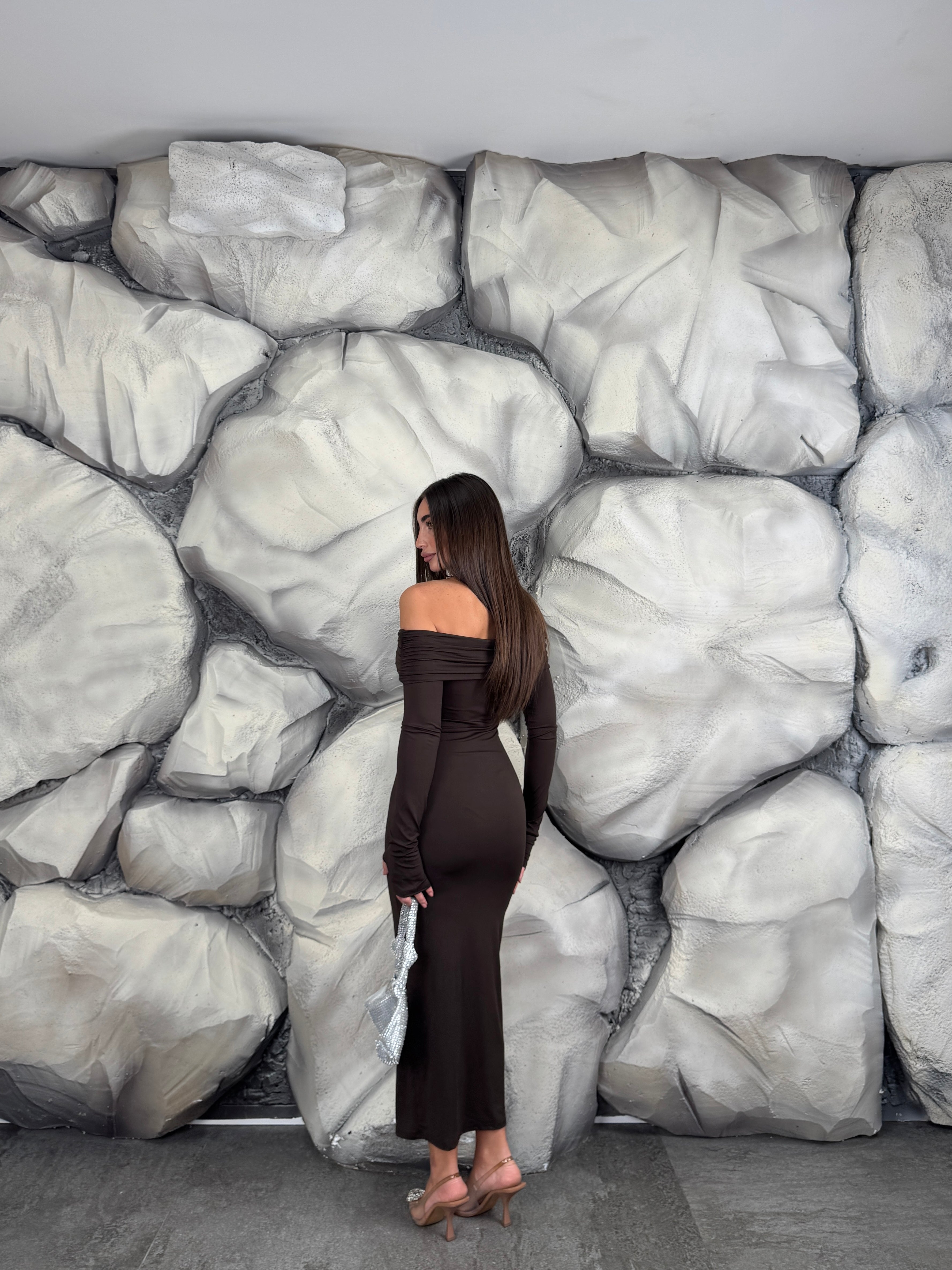 Vestito scollo a barca