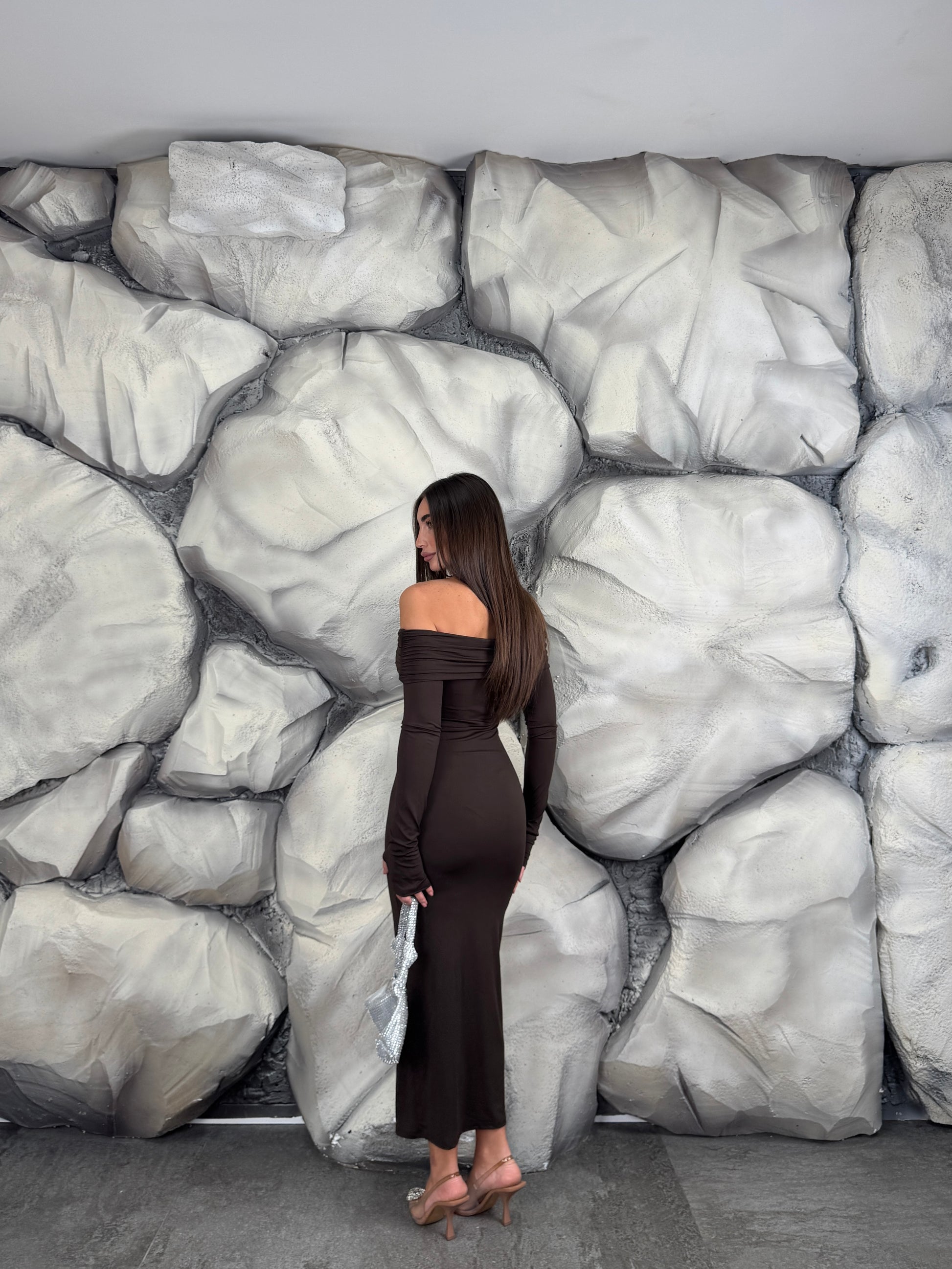 Vestito scollo a barca