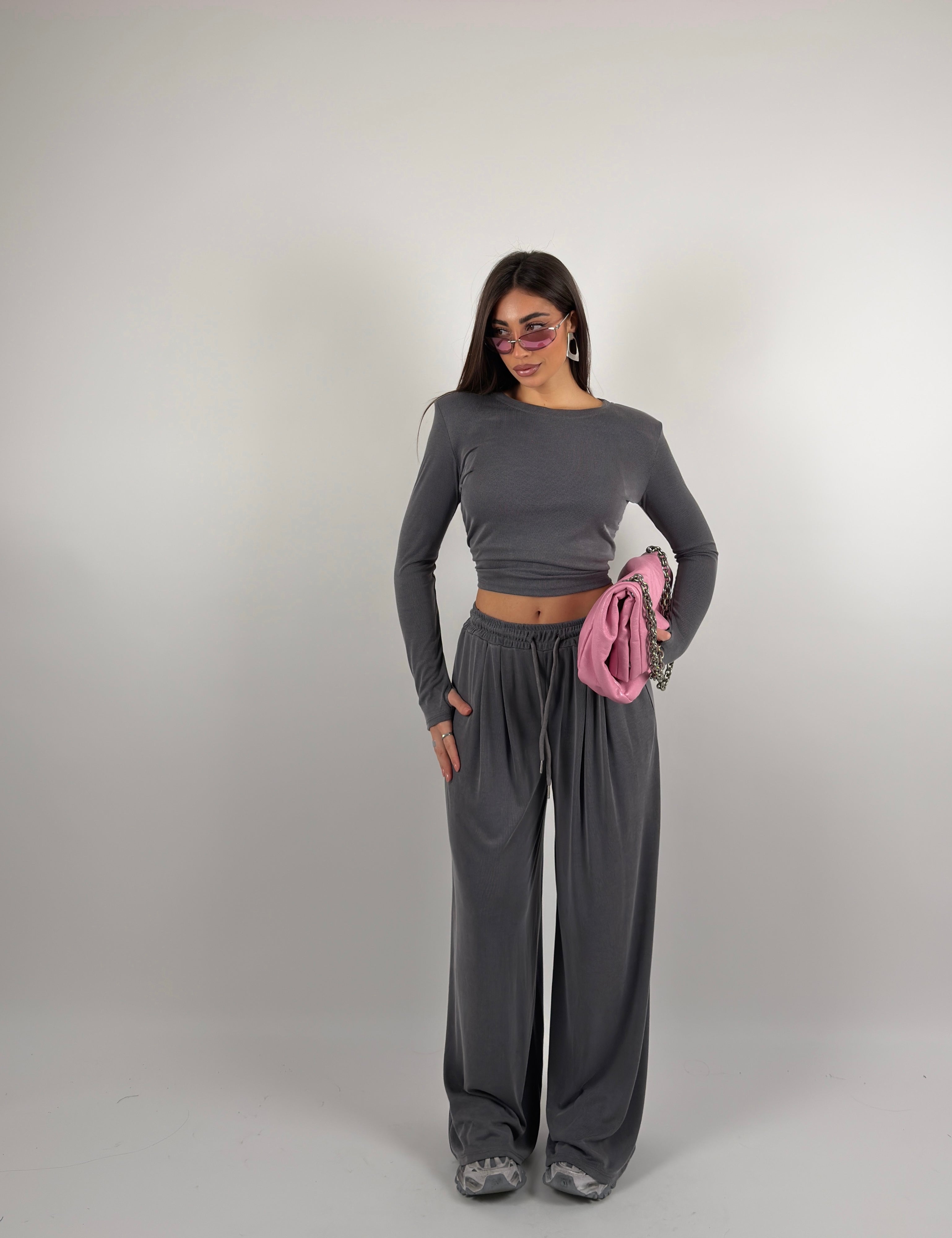 Completo in maglia a costine